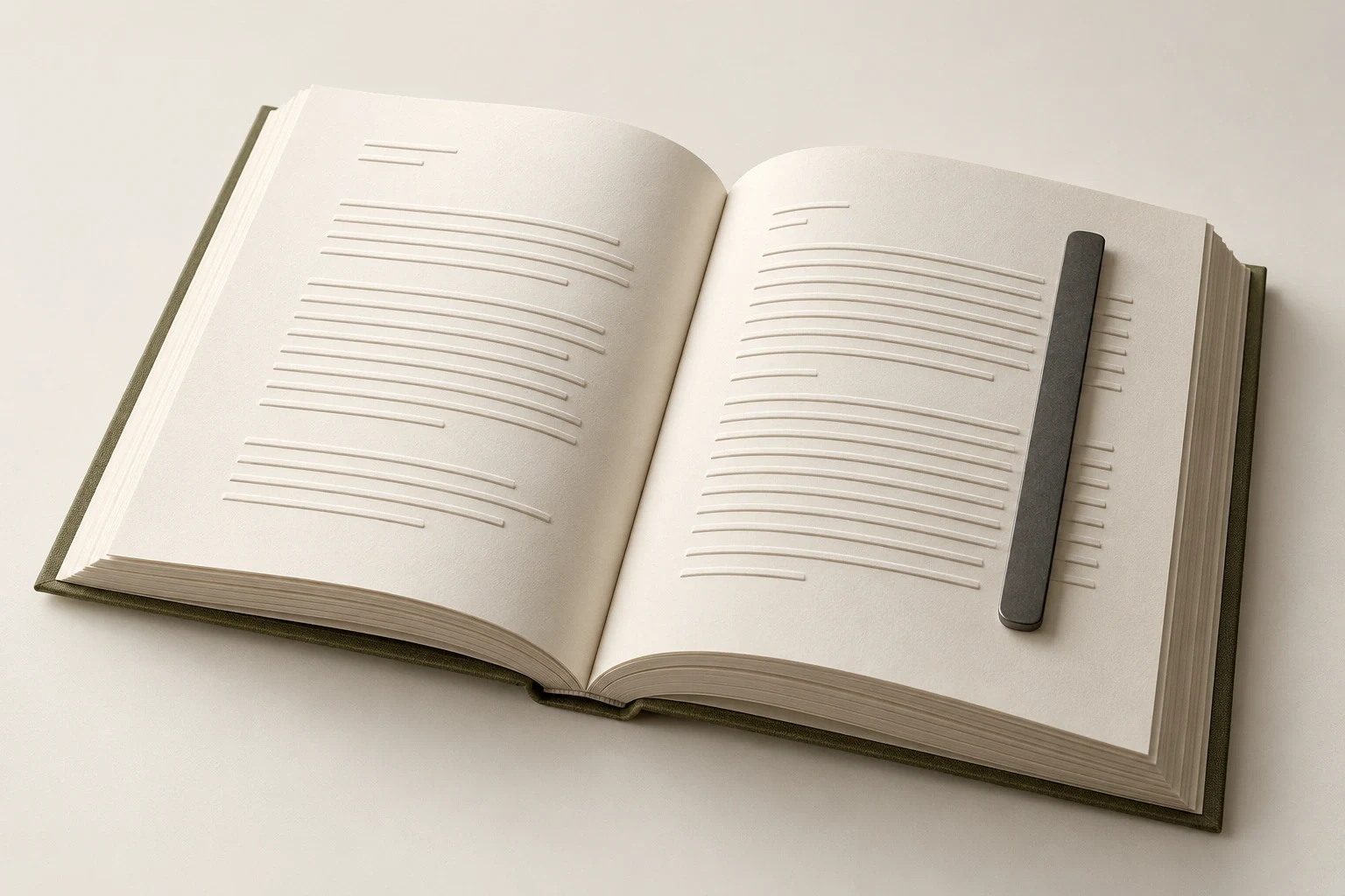 Ein offenes Buch mit ruhigem Satzbild und Leseführung.